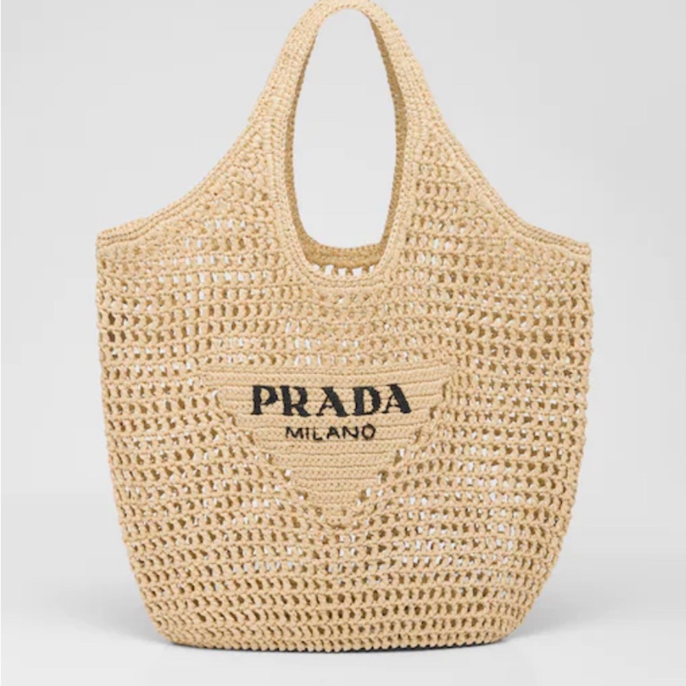 Prada Raffia Straw Tote
